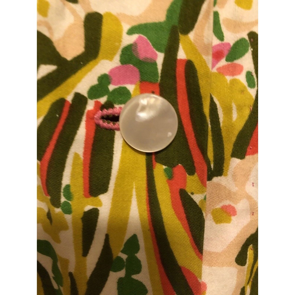 Women's Vintage Night Gown Robe House Duster Handmade Floral Button Up - Picture 6 of 12